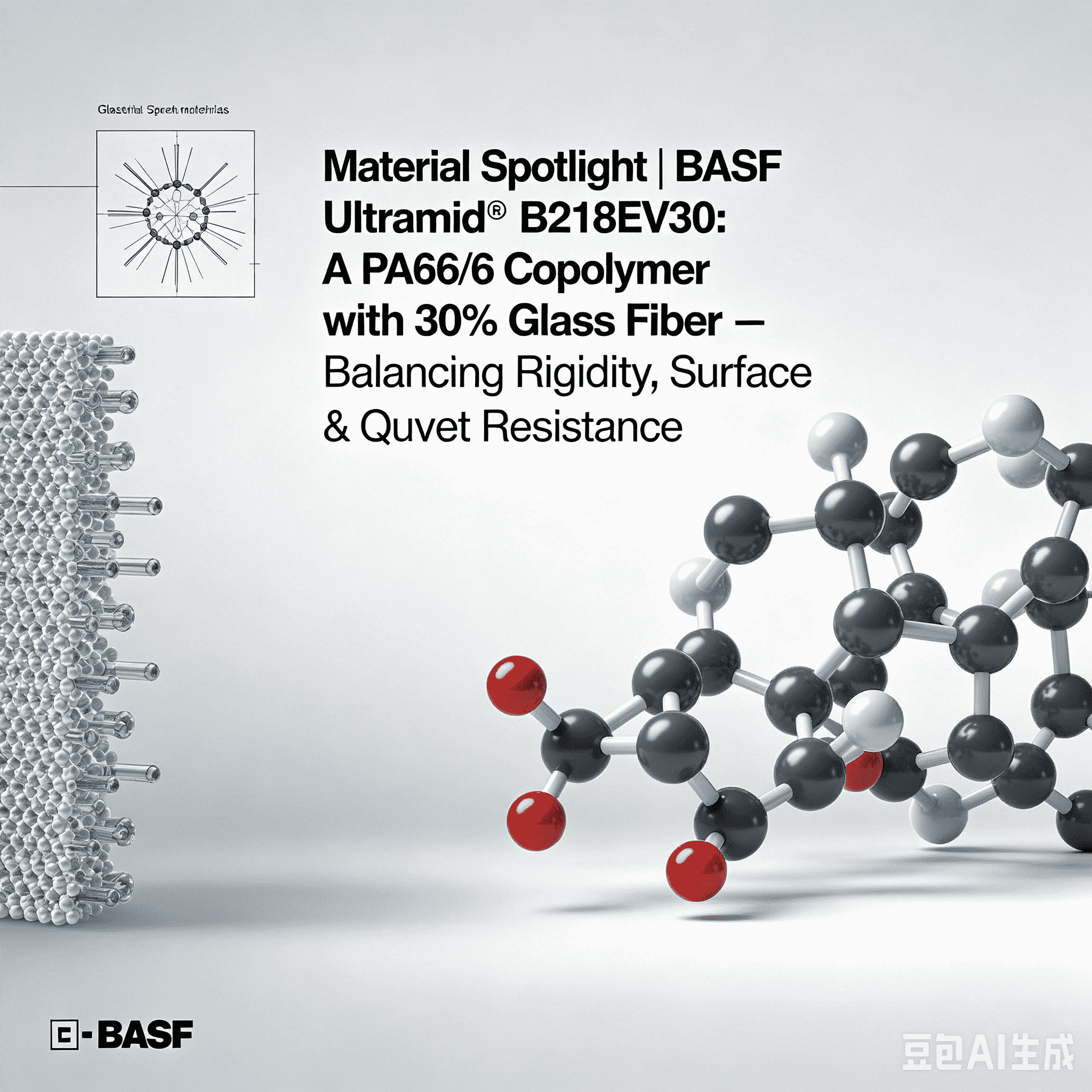 Spotsolas Ábhar | BASF Ultramid® B218EV30: A PA66/6 Copolymer le 30% Snáithín Gloine - Cothromú Rigidity, Cáilíocht Dromchla & Friotaíocht Teas